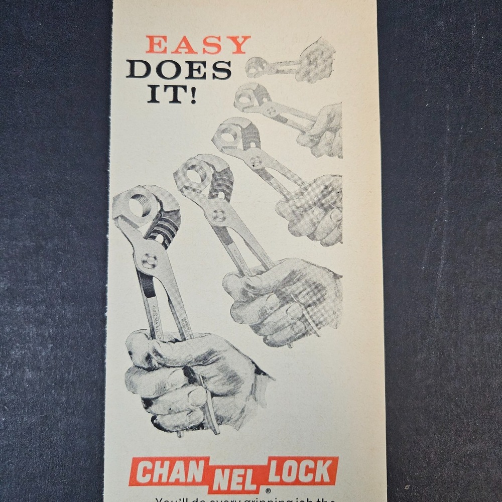 1961 Channellock Pliers Champion DeArment Tool Co Vintage Print Ad Meadville PA